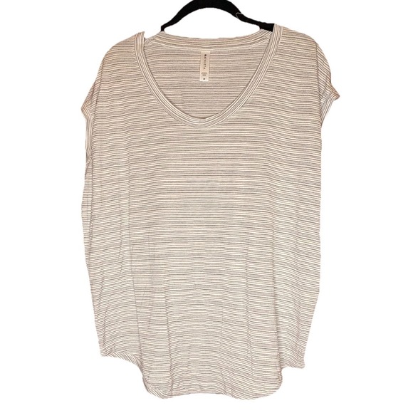 Athleta Tops - Athleta Top Womens Gray Stripe Cloud Tee Oversized Athleisure M, CB59